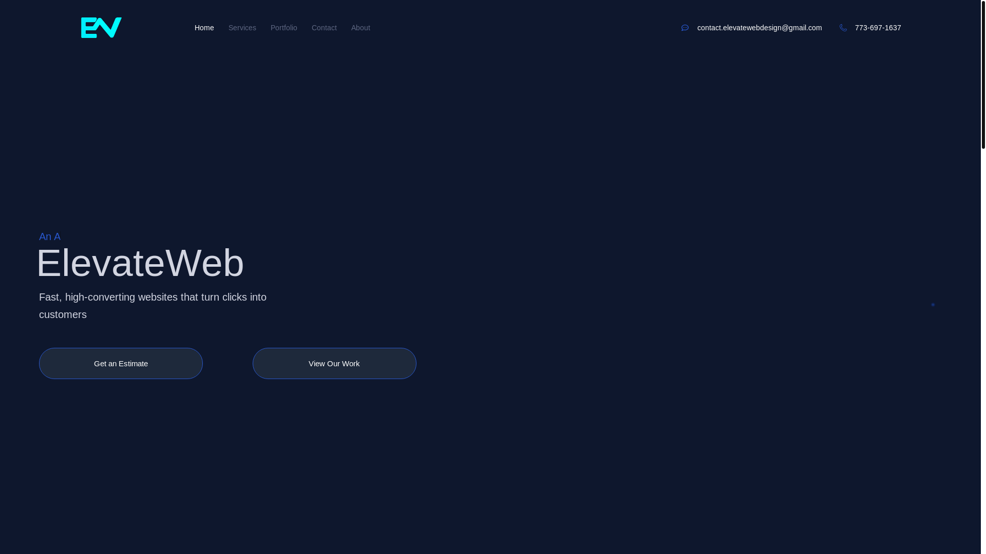 website screenshot of https://elevatewb.com/