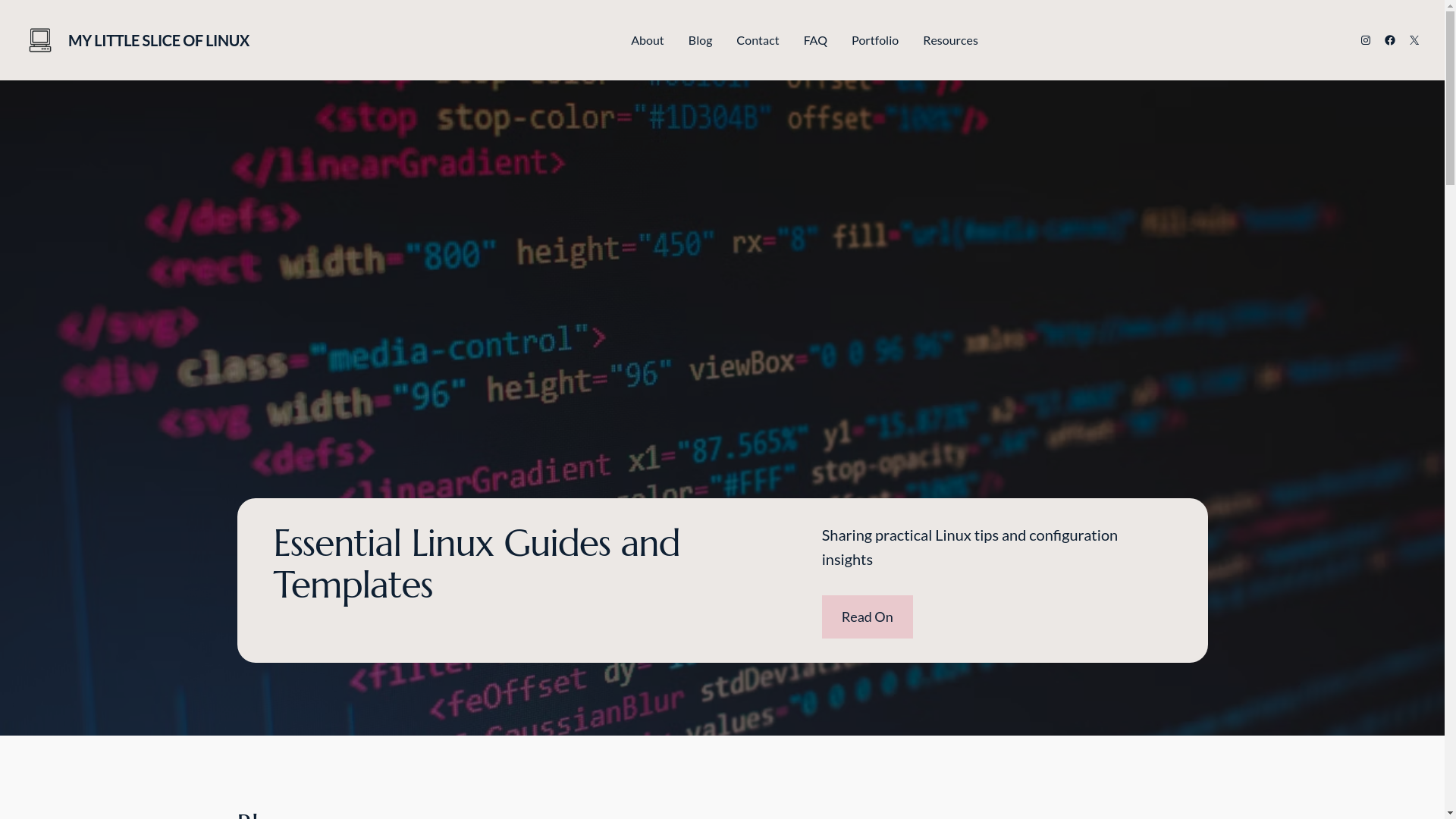 website screenshot of https://justmylinuxdomain.com/