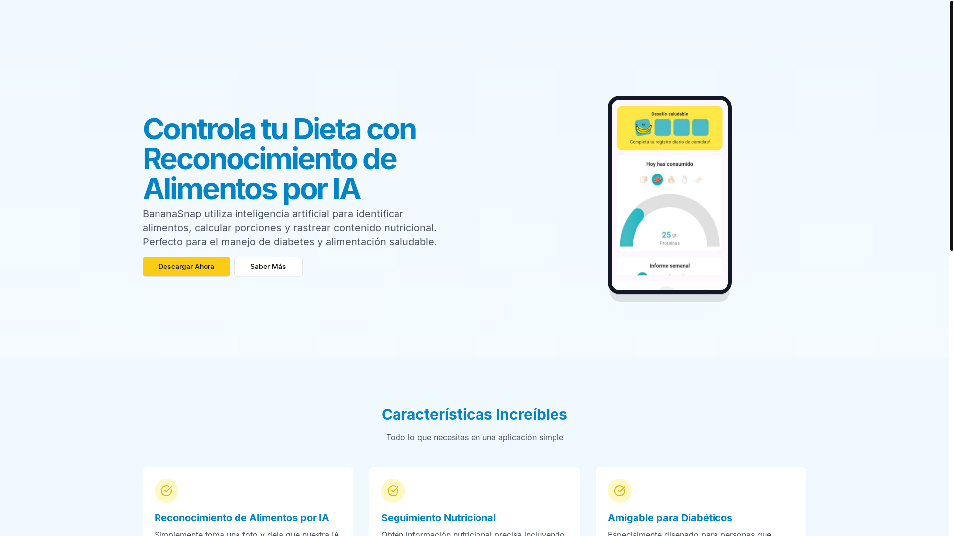 website screenshot of https://bananasnap.ar/
