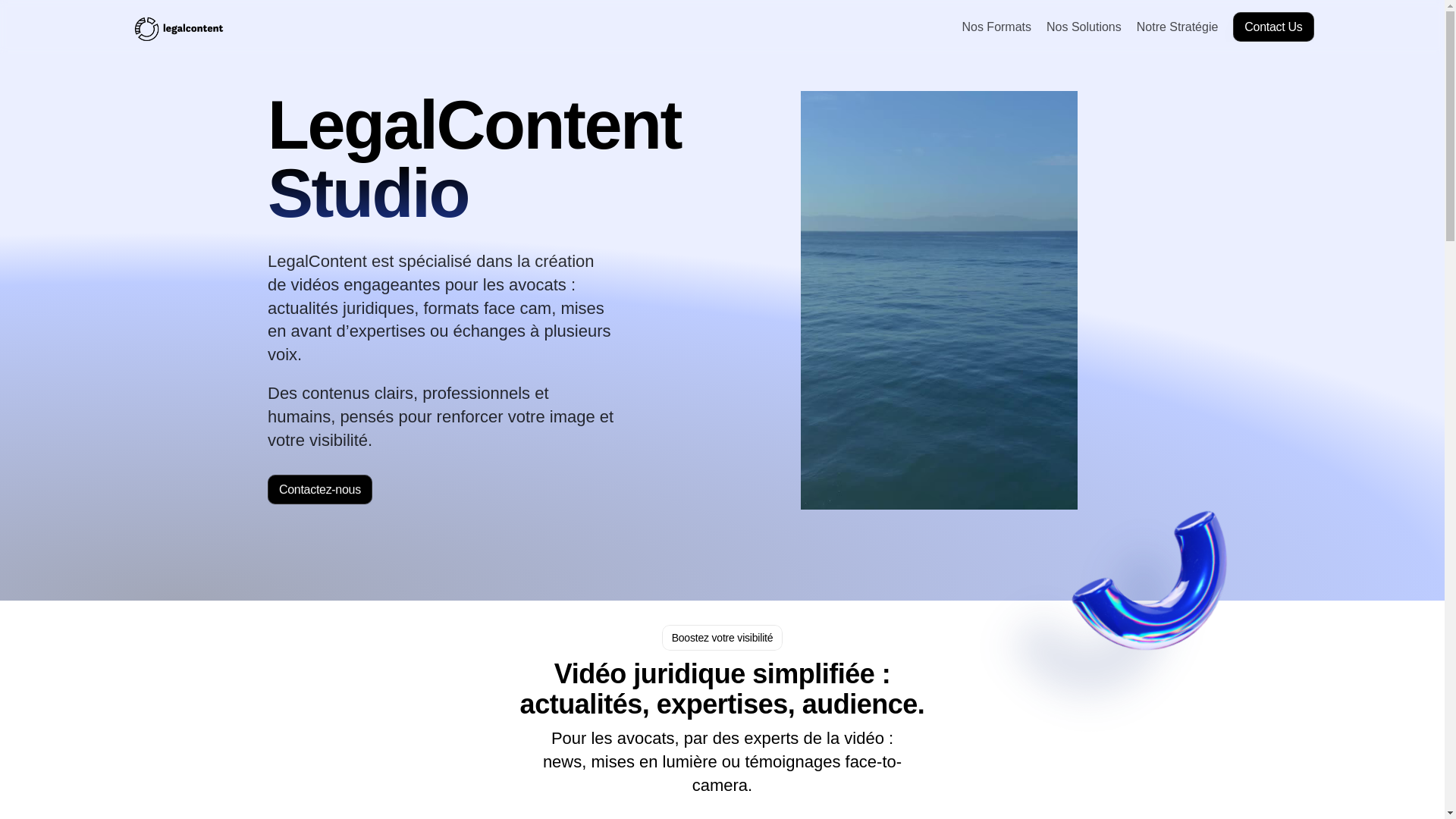 website screenshot of https://legalcontent.fr/