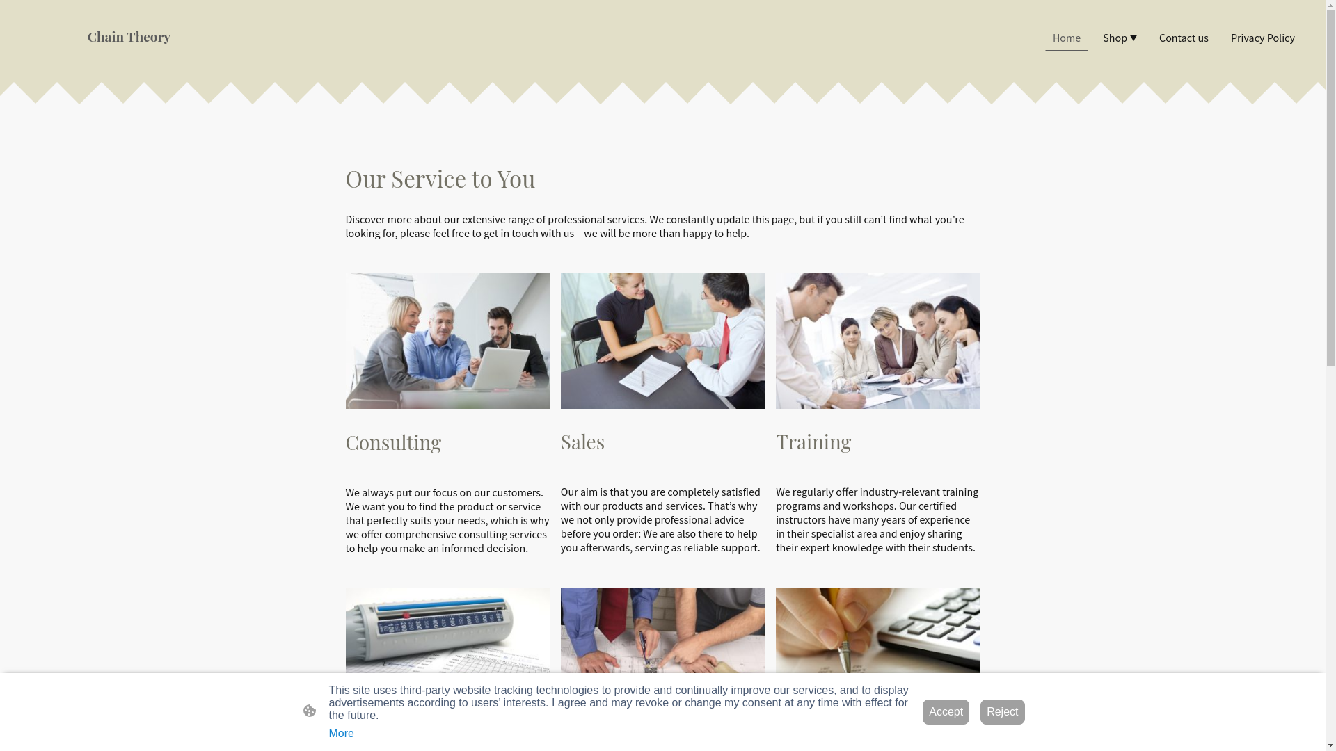 website screenshot of https://chaintheory.shop/