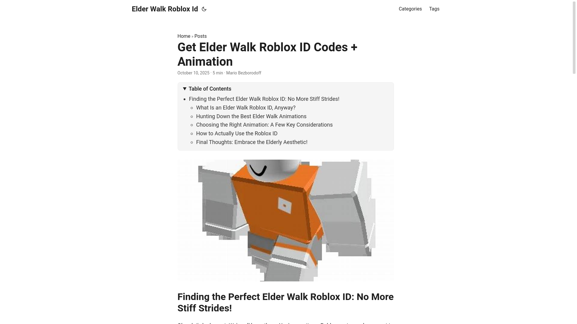website screenshot of https://elder-walk-roblox-id.pages.dev/