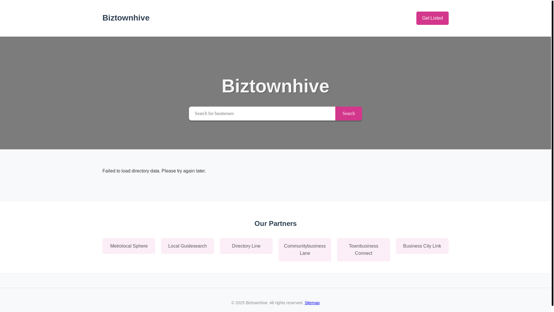 website screenshot of https://biztownhivedirectory.pages.dev/