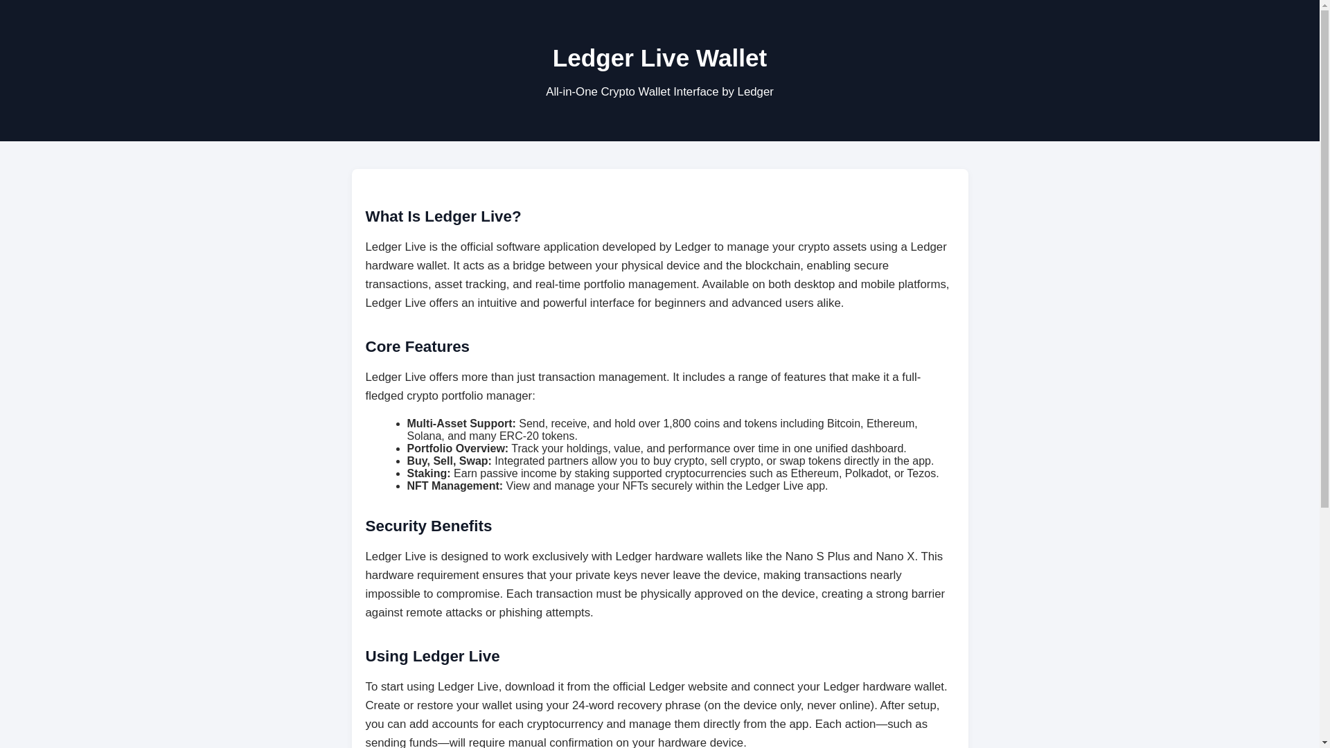 website screenshot of https://liveledger--wallet.pages.dev/
