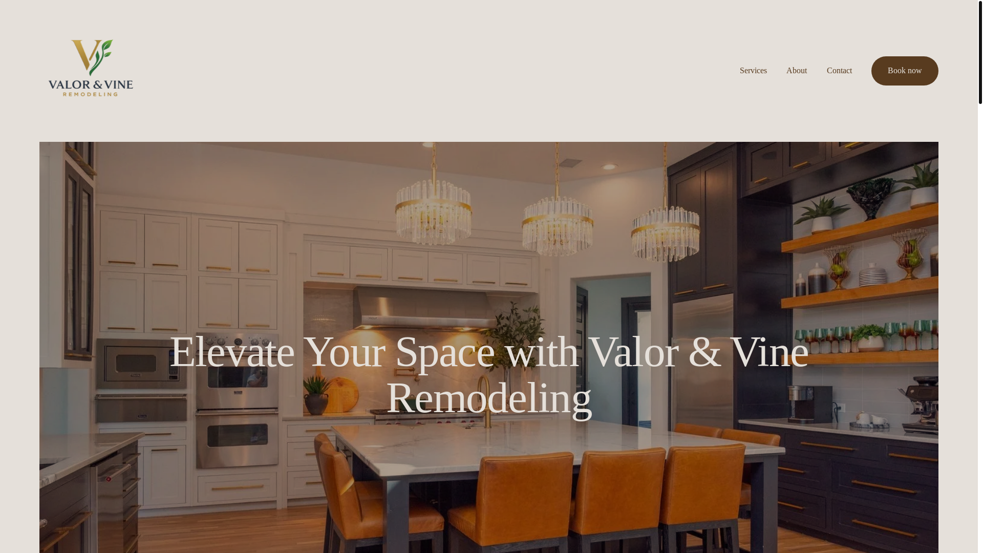 website screenshot of https://valorandvineremodeling.com/
