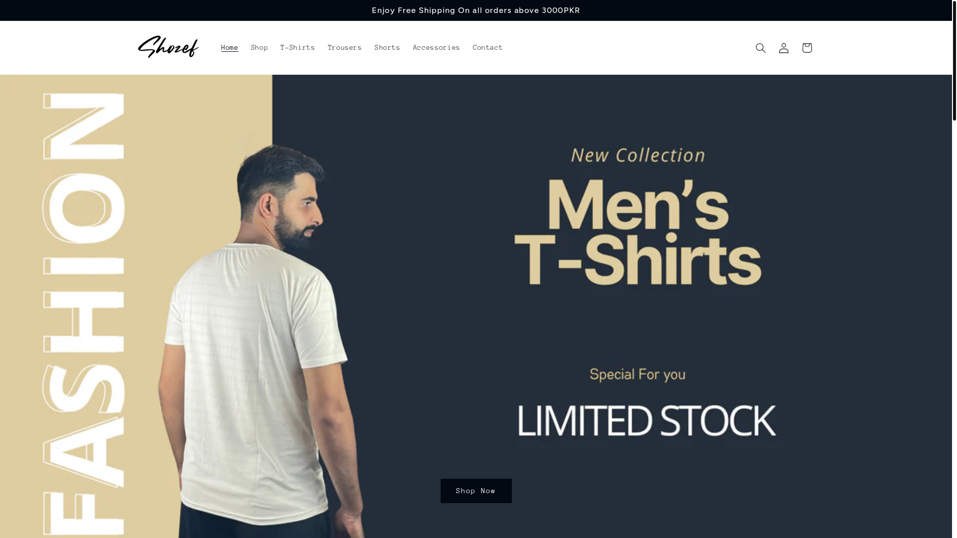 website screenshot of https://shozefactivewear.com/