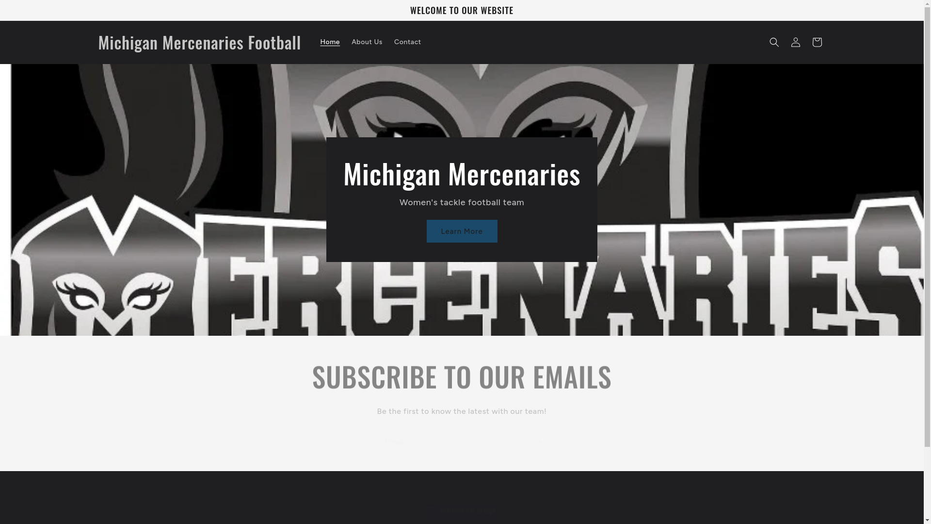 website screenshot of https://michiganmercsfootball.com/