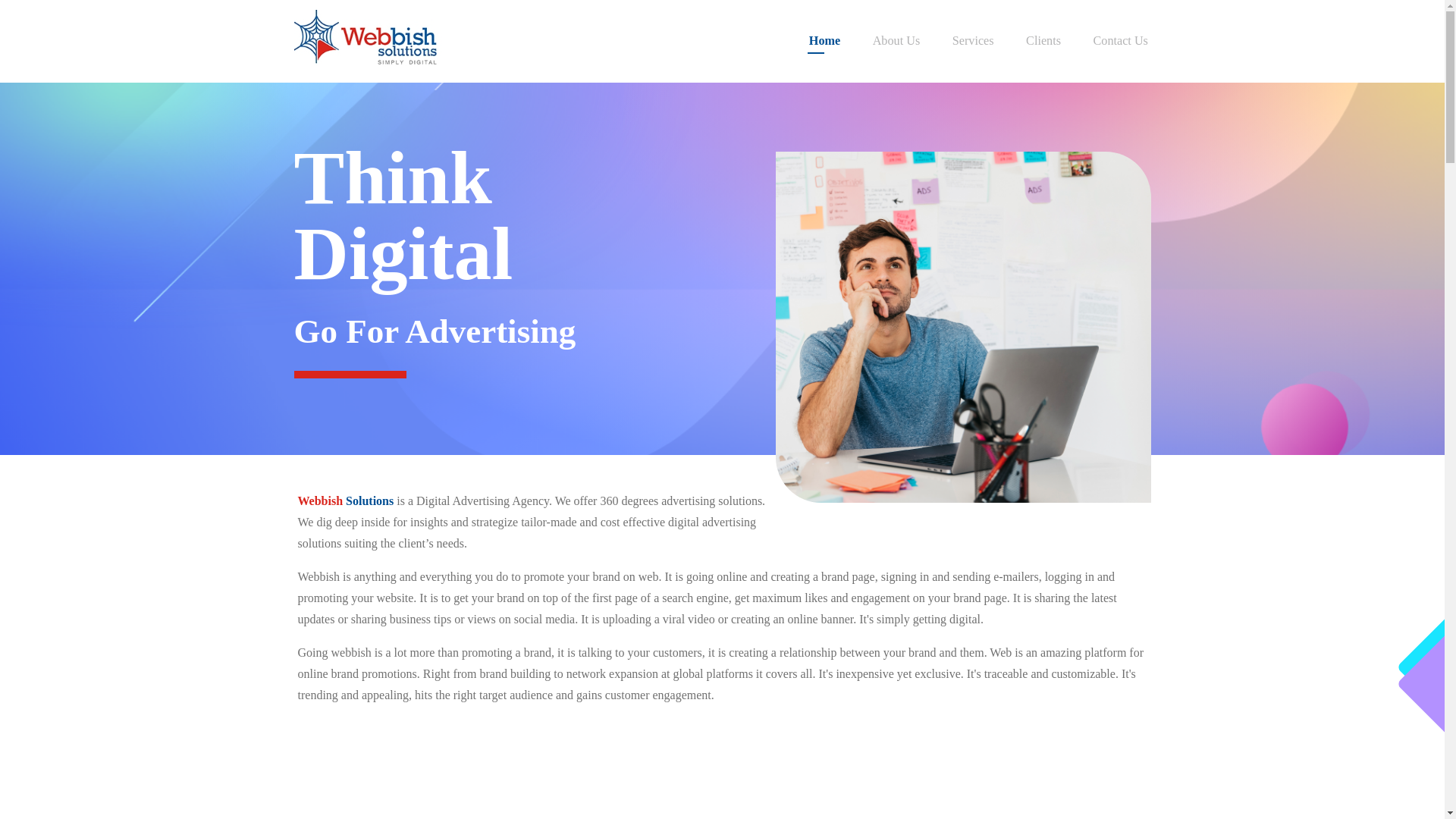 website screenshot of https://webbishsolutions.com