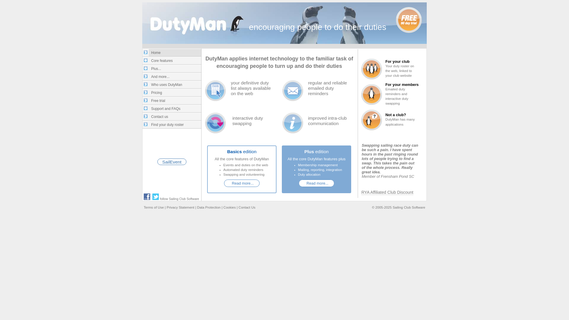 website screenshot of https://dutyman.biz/