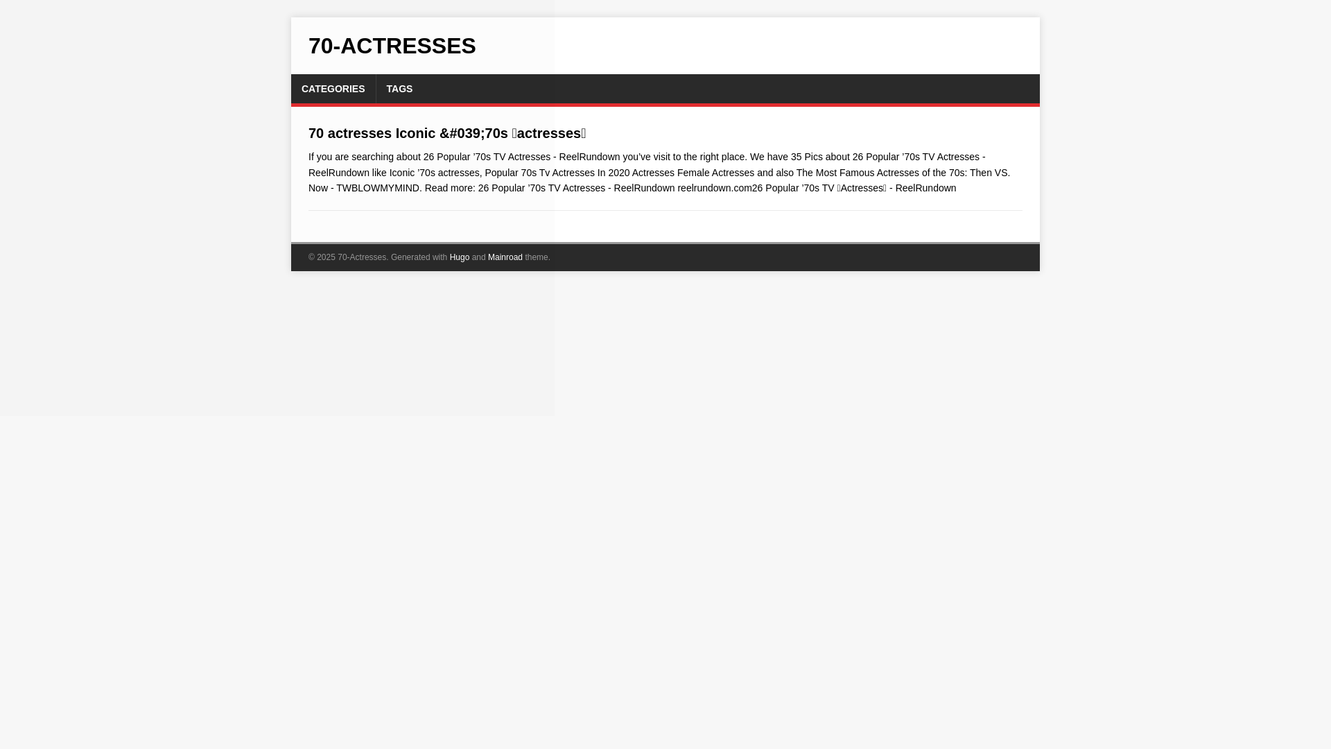 website screenshot of https://70-actresses.pages.dev/