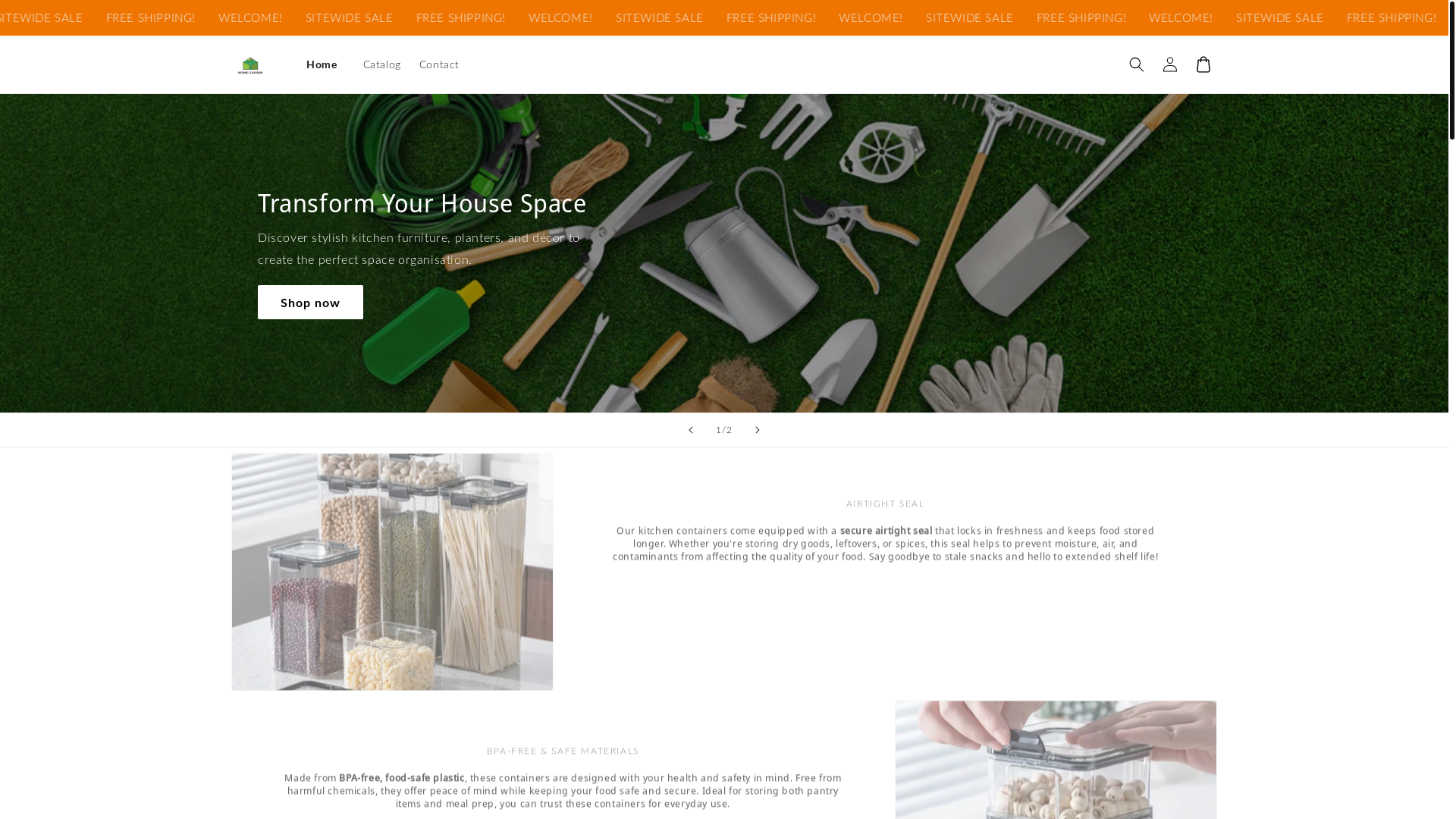 website screenshot of https://homeandgardenblog.store/