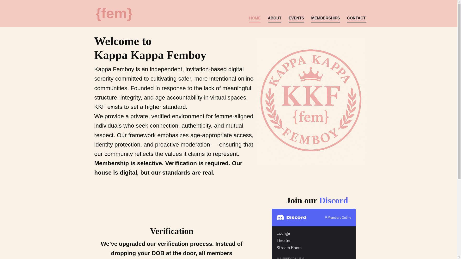 website screenshot of https://kappakappafem.pages.dev/
