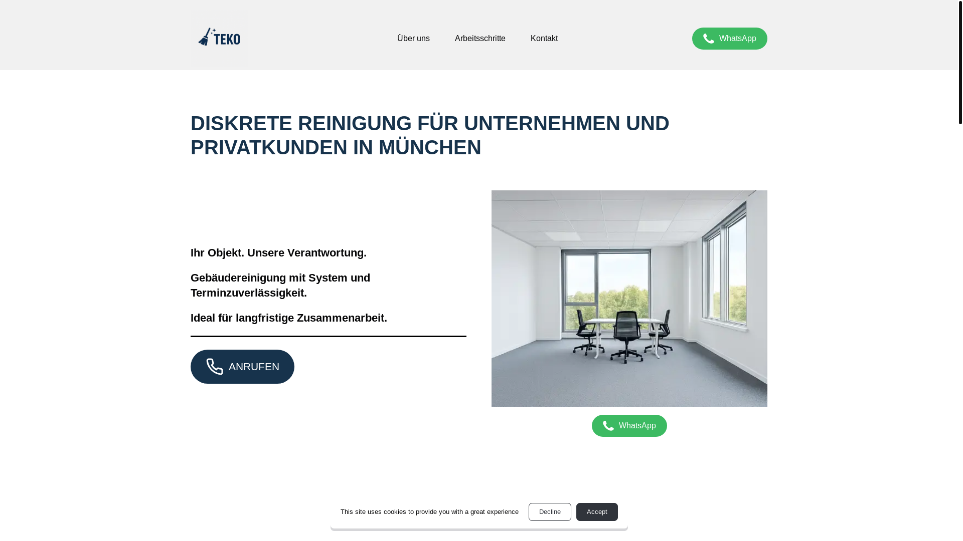 website screenshot of https://tekoclean.de/