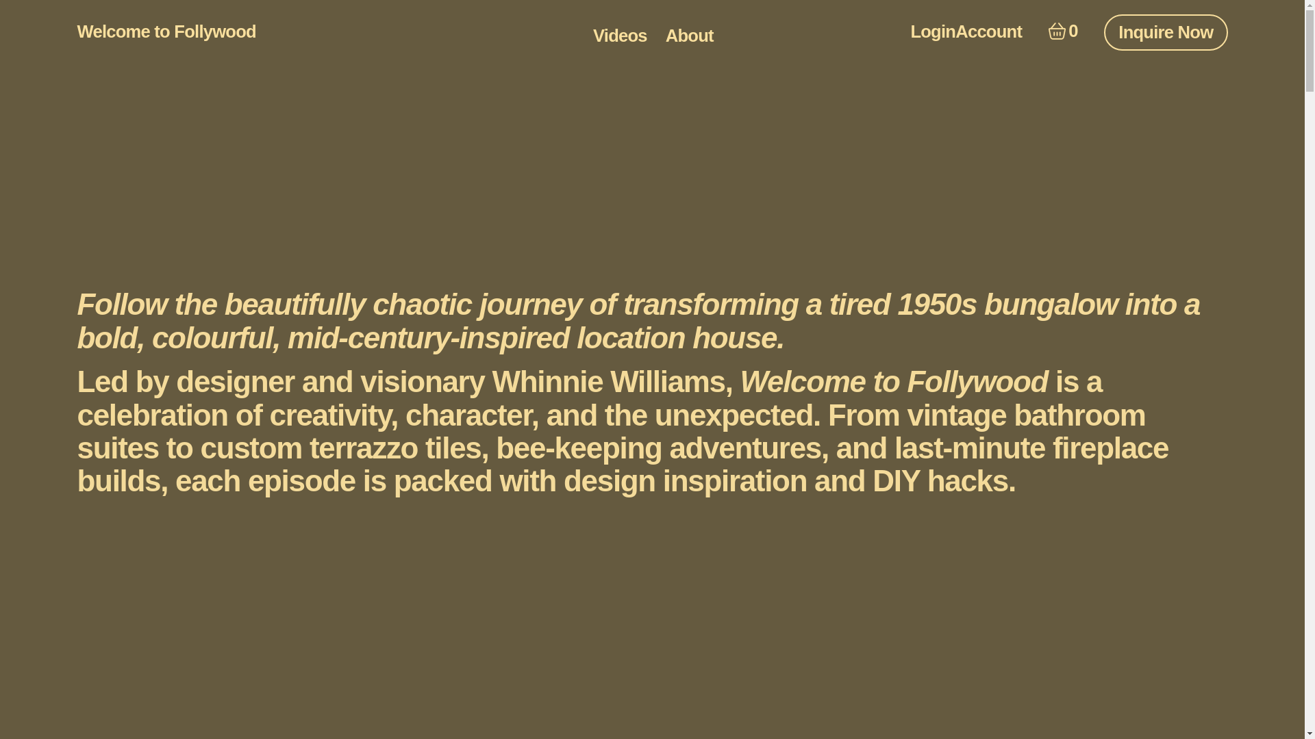 website screenshot of https://welcometofollywood.com/