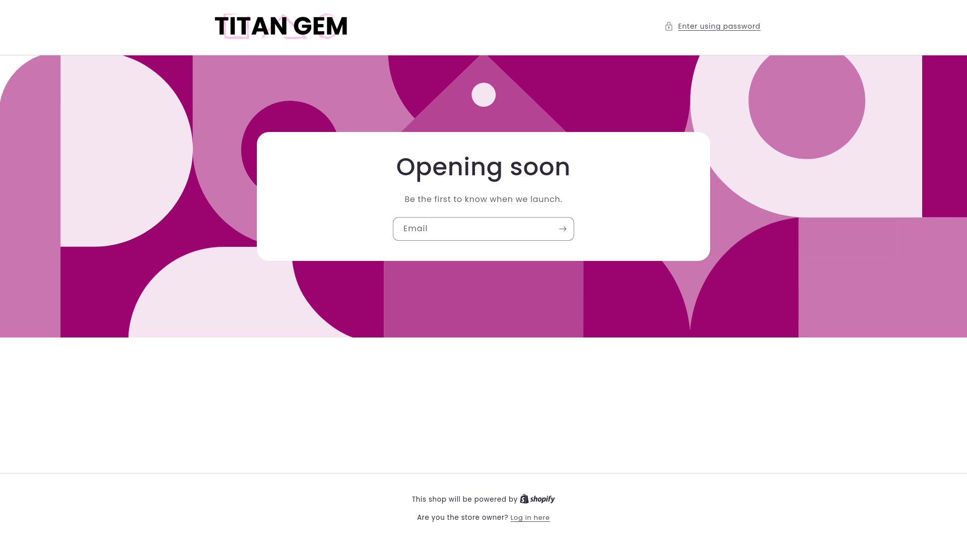 website screenshot of https://titangem.co/