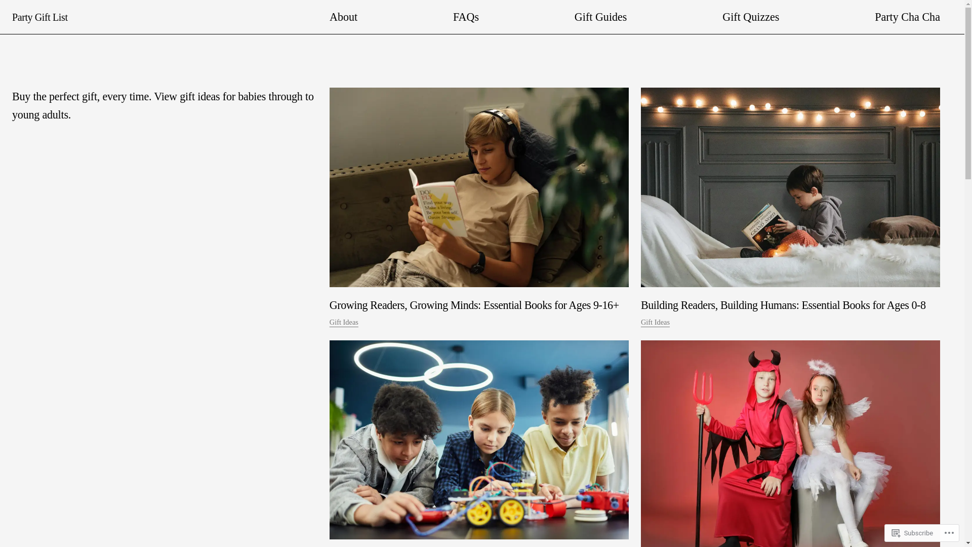 website screenshot of https://partygifthub.com/