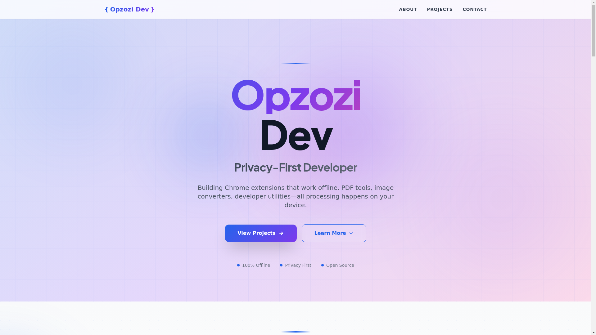 website screenshot of https://opzozi-landing.pages.dev/