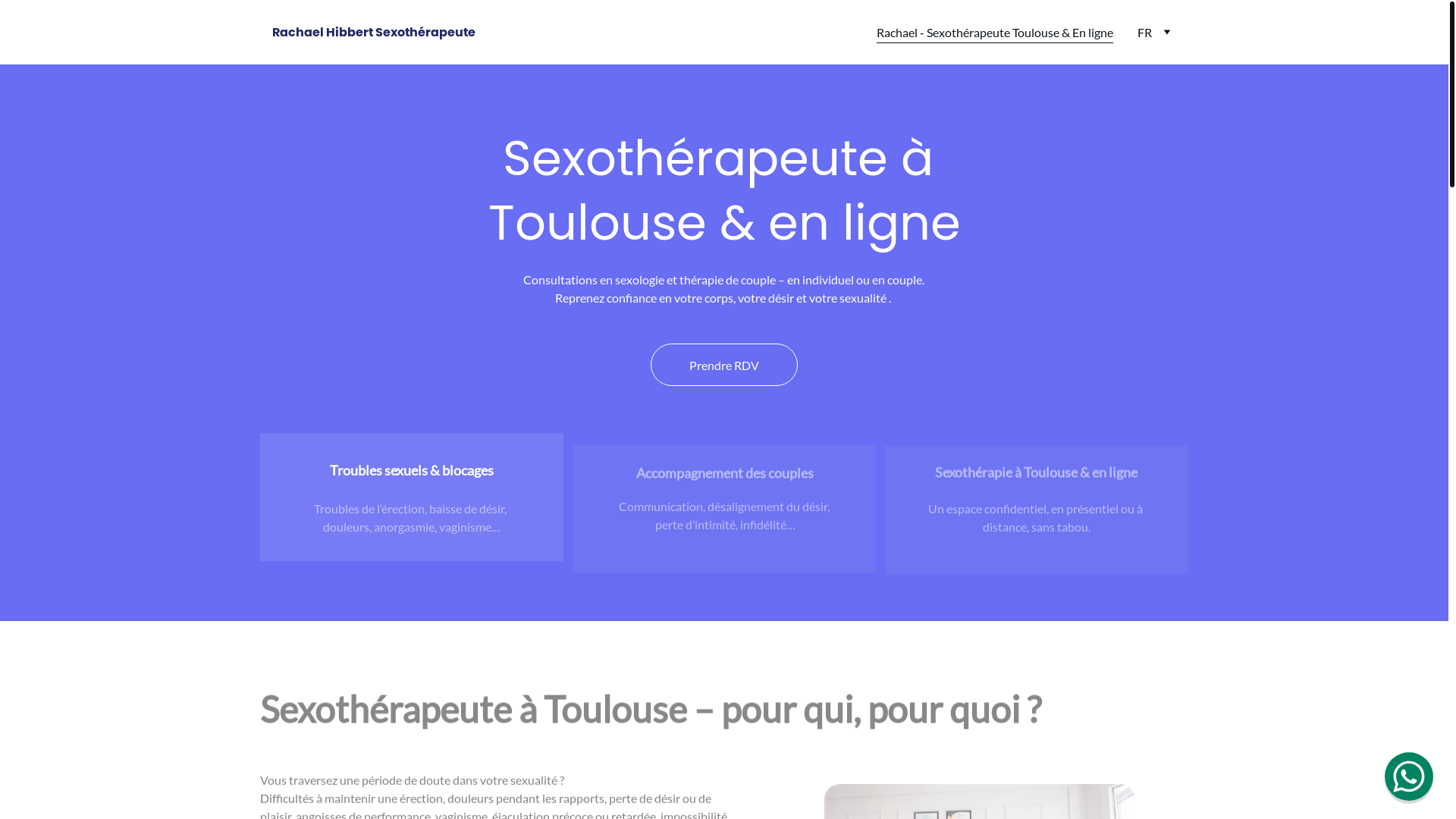 website screenshot of https://rachael-sexotherapeute-toulouse.com/