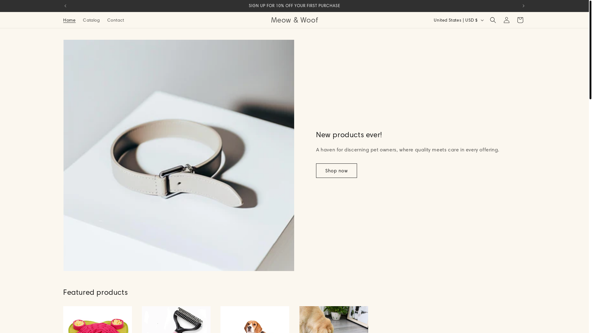 website screenshot of https://eternaltails.store/