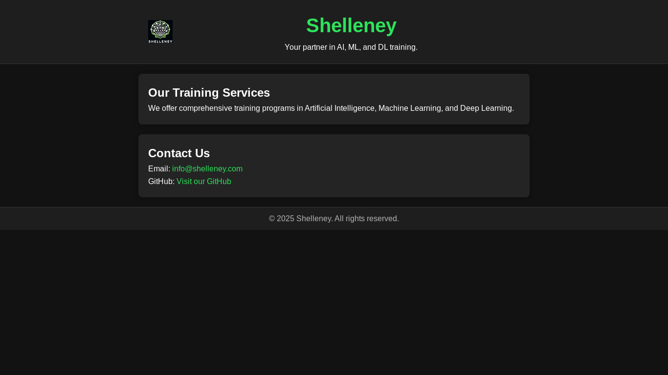 website screenshot of https://shelleney.pages.dev/
