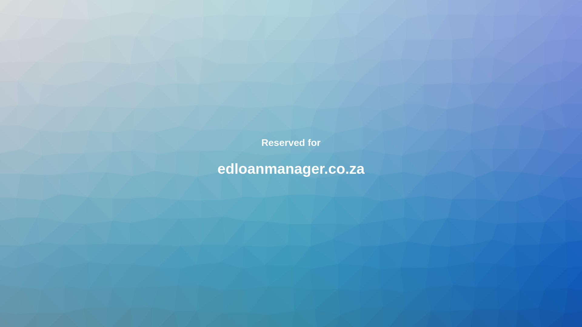 website screenshot of https://edloanmanager.co.za/