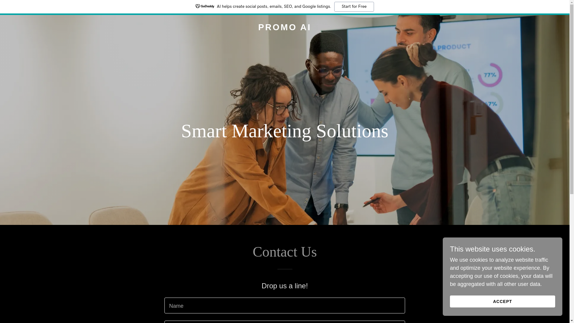 website screenshot of https://mypromoai.com/