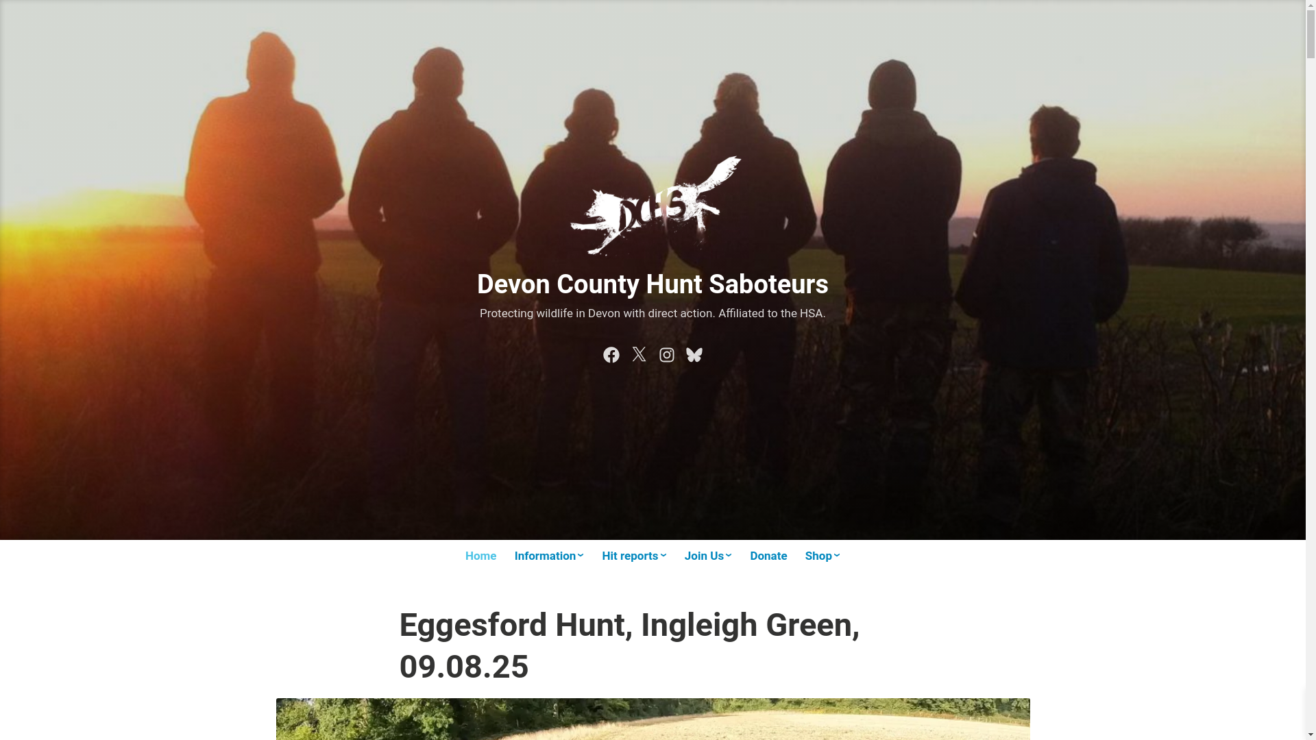 website screenshot of https://eggesfordhunt.com/