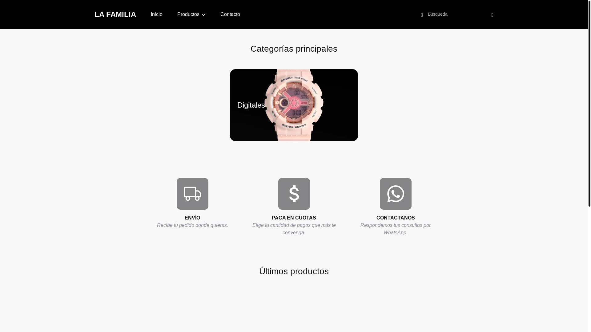 website screenshot of https://tiendalafmilia.online/