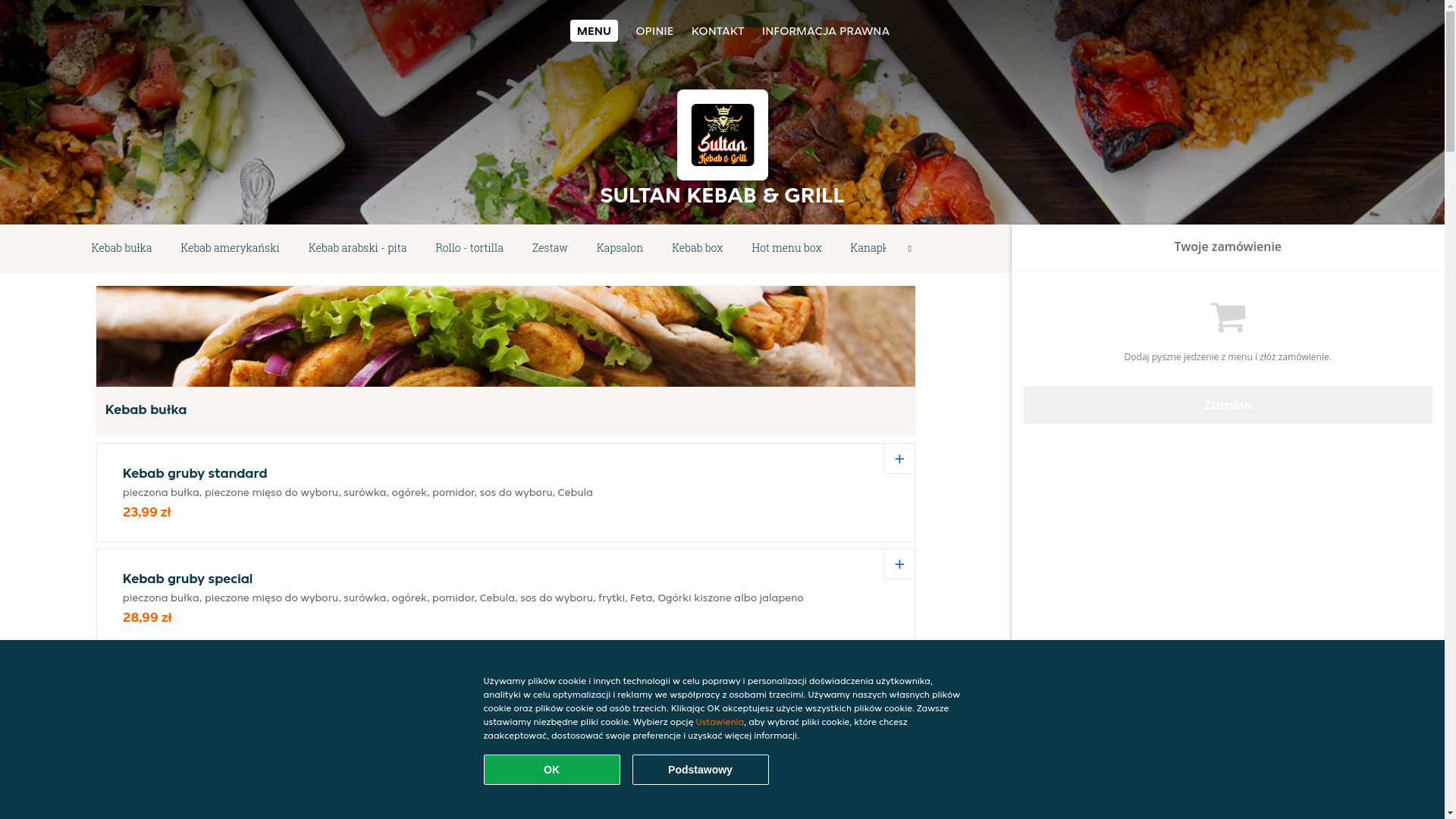 website screenshot of https://sultan-kebab-grill-kedzierzyn-kozle.pl/