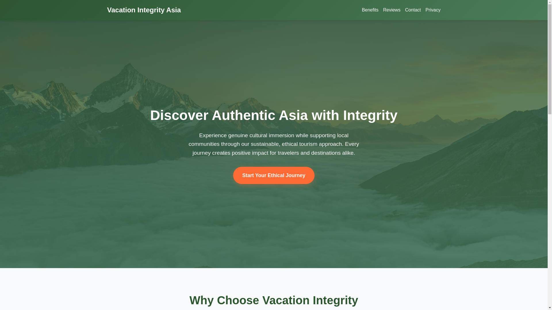 website screenshot of https://vacationintegrity.asia/