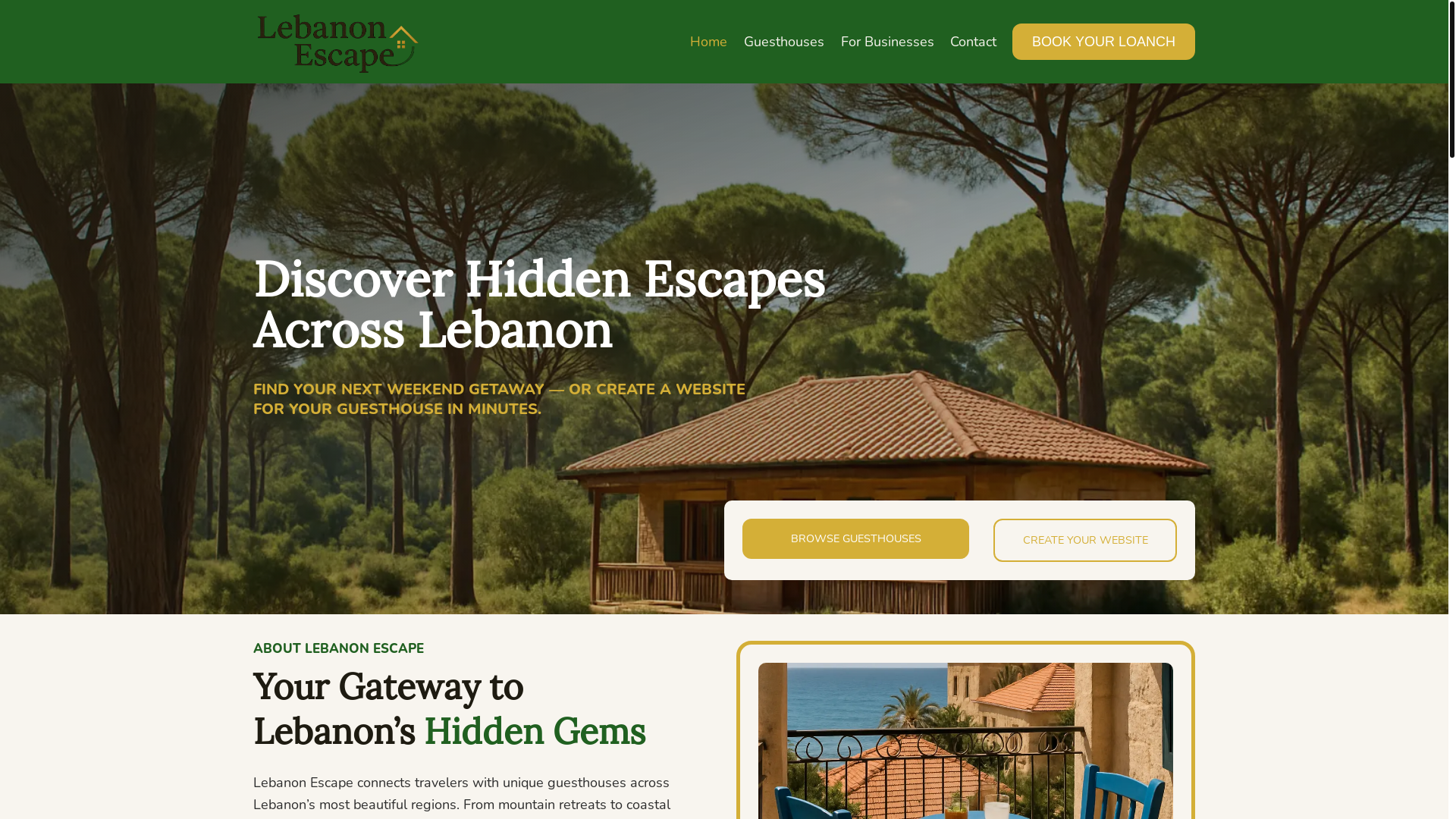 website screenshot of https://lebanonescape.com/