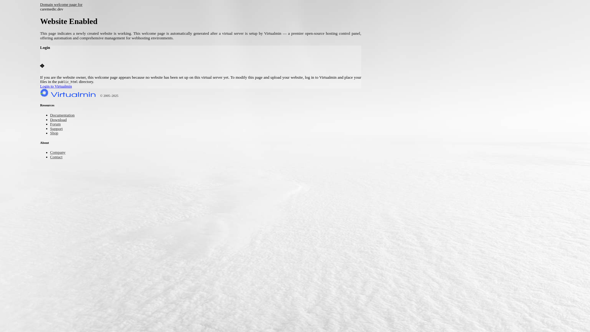 website screenshot of https://caremedic.dev/