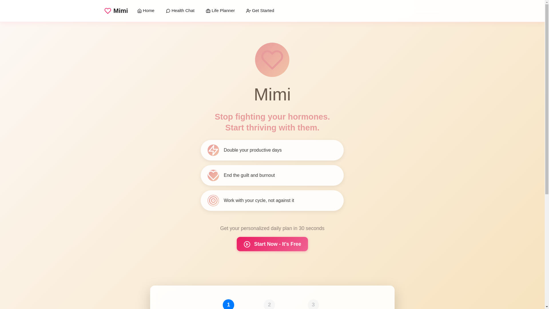 website screenshot of https://mimiproductivity.expert/
