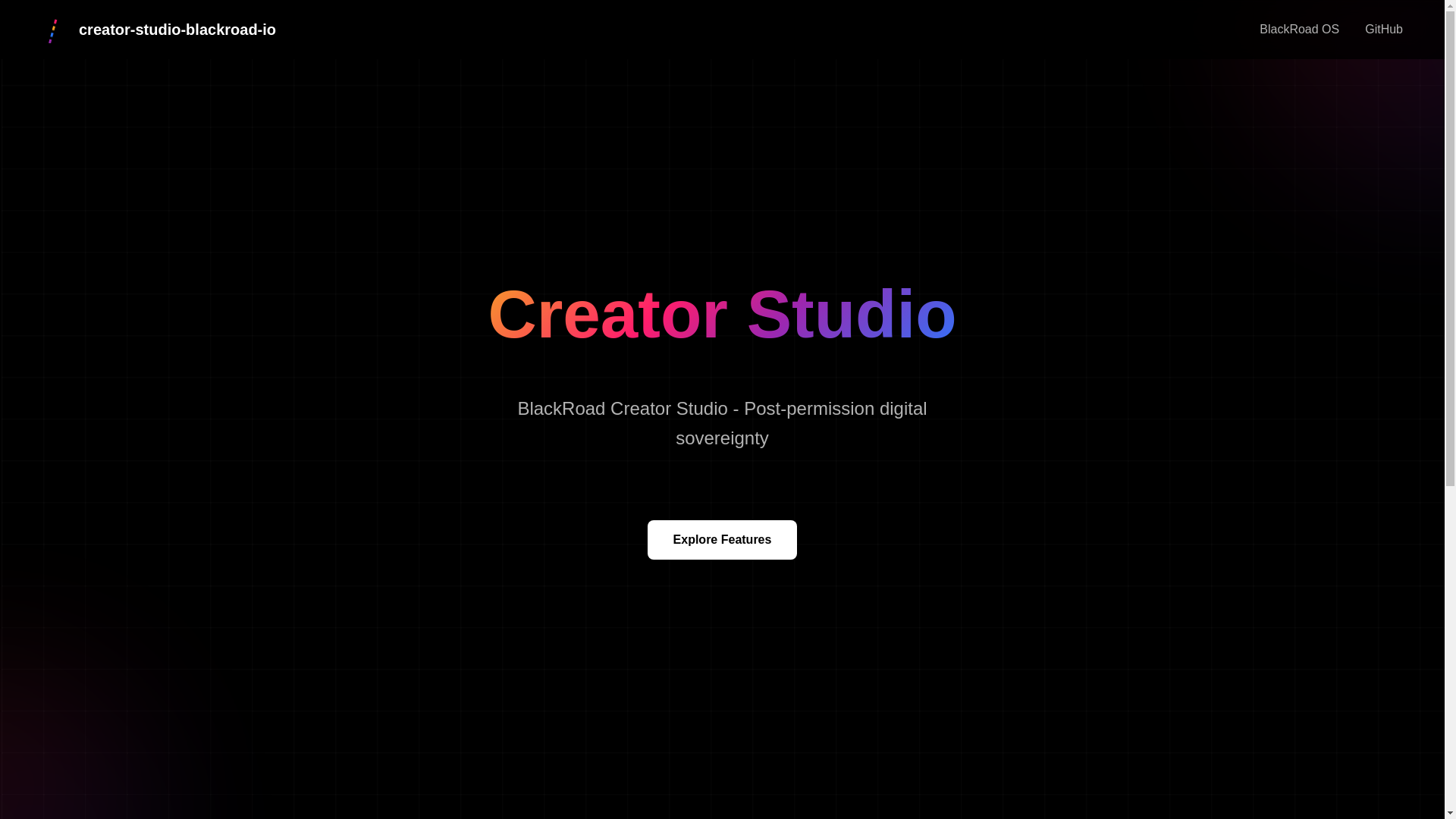 website screenshot of https://creator-studio-blackroad-io.pages.dev/