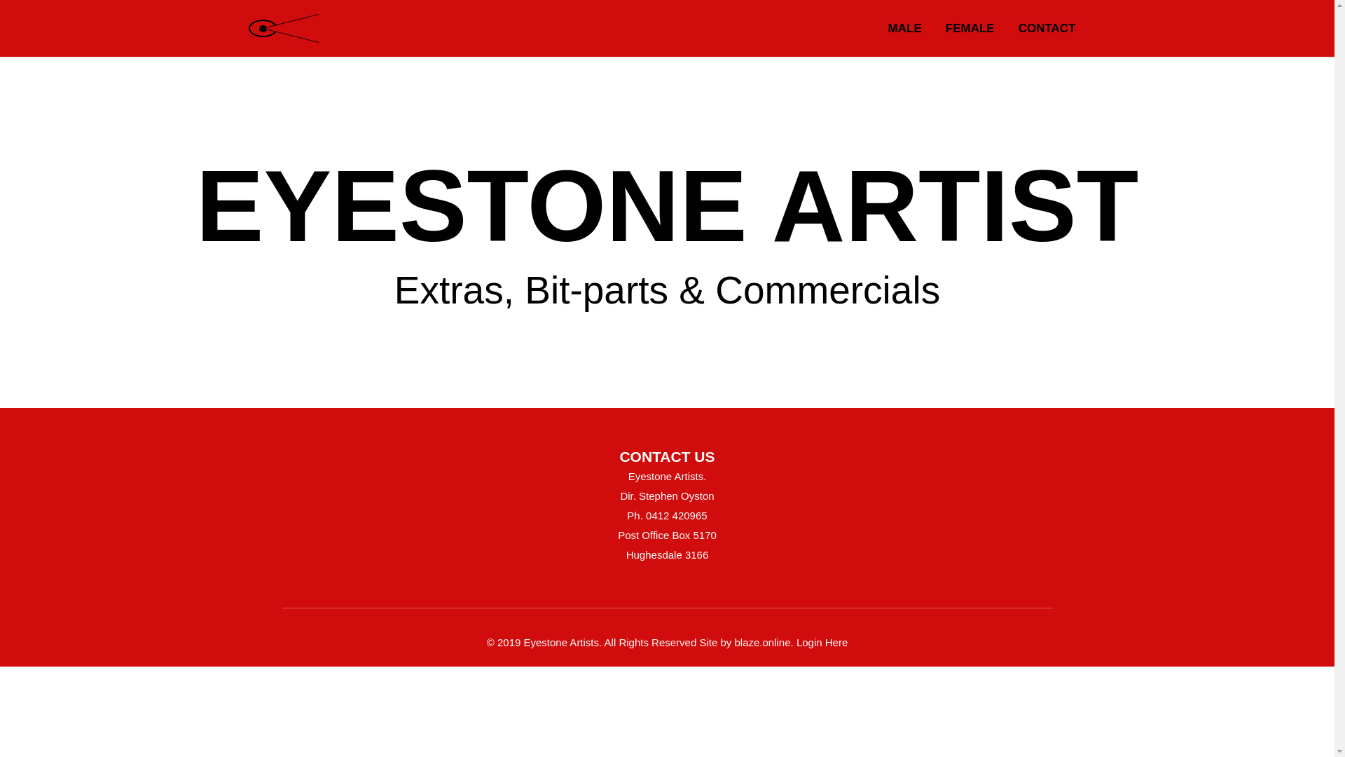 website screenshot of https://eyestoneartists.online/