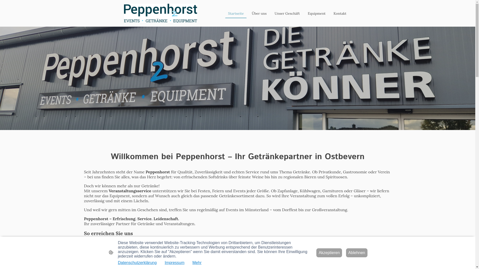 website screenshot of https://getraenke-peppenhorst.de/
