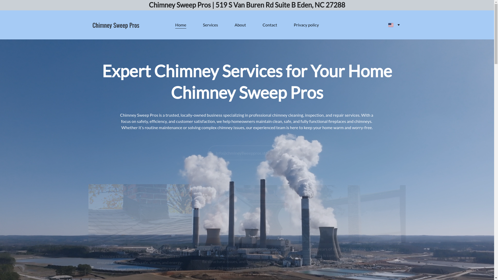 website screenshot of https://chmineysweeppros.store/