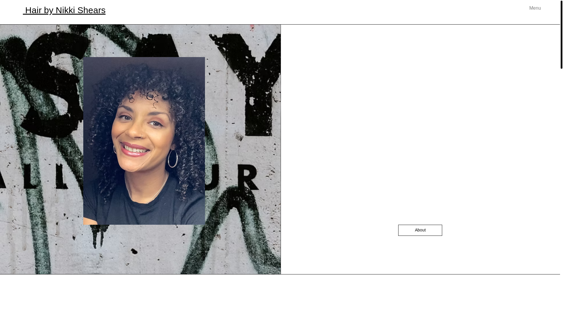 website screenshot of https://hairbynikkishears.com/