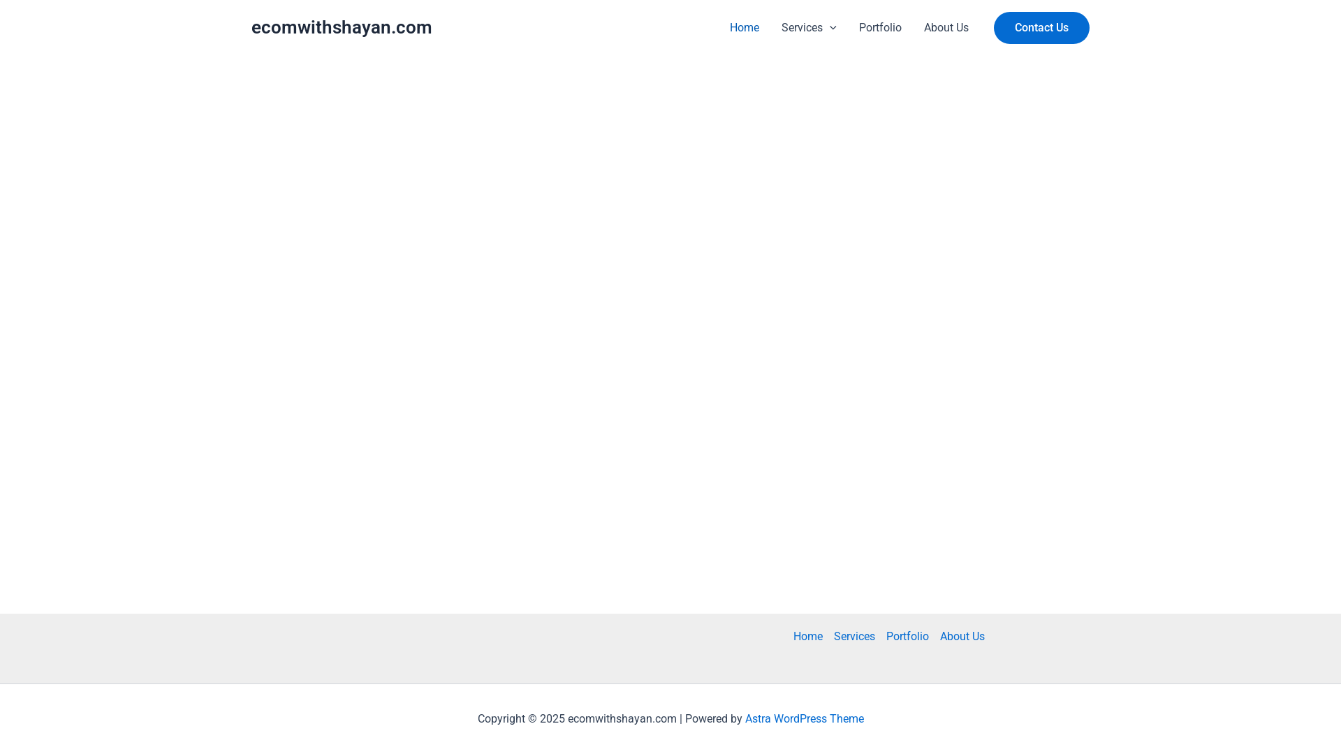 website screenshot of https://ecomwithshayan.com/