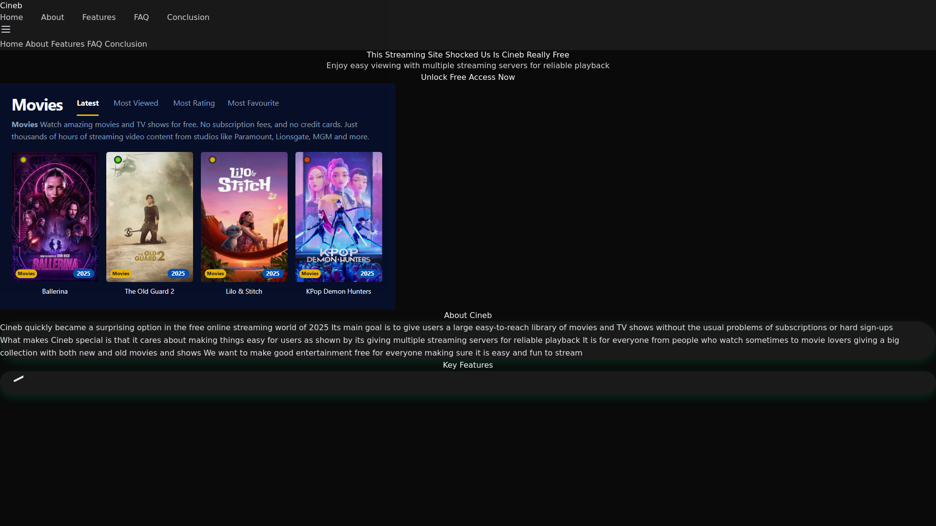 website screenshot of https://cineb-d55z.pages.dev/
