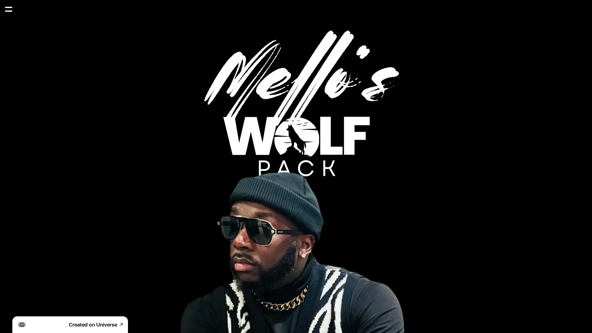 website screenshot of https://melloswolfpack.com/