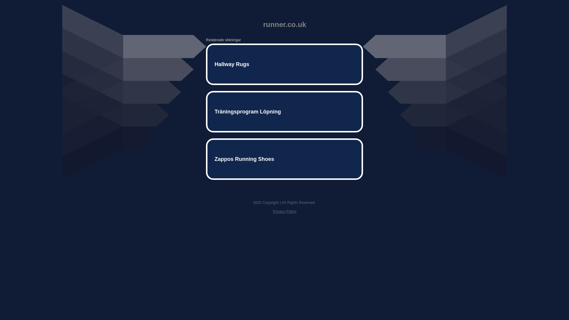 website screenshot of https://online.runner.co.uk