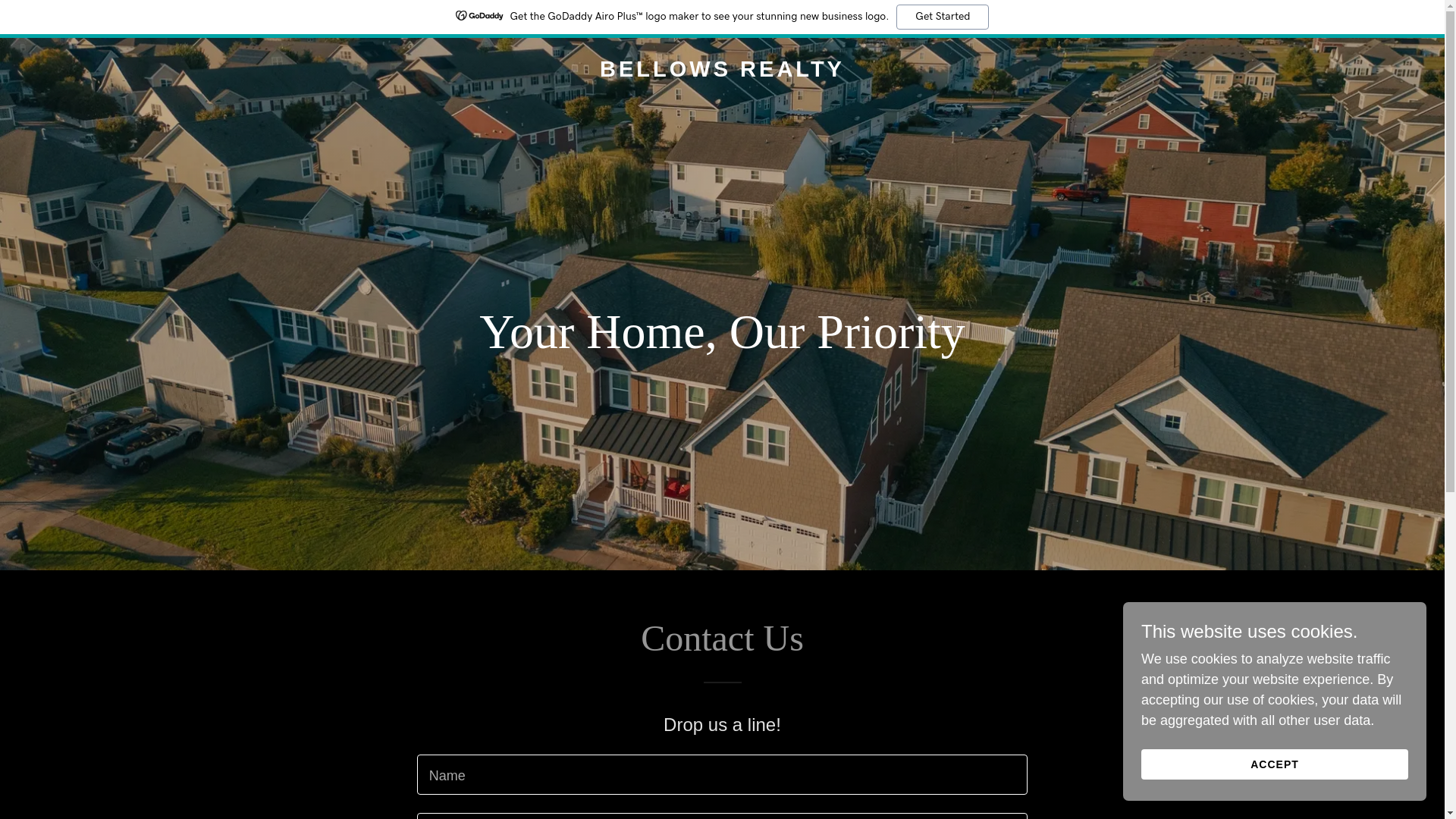 website screenshot of https://bellowsrealty.com/