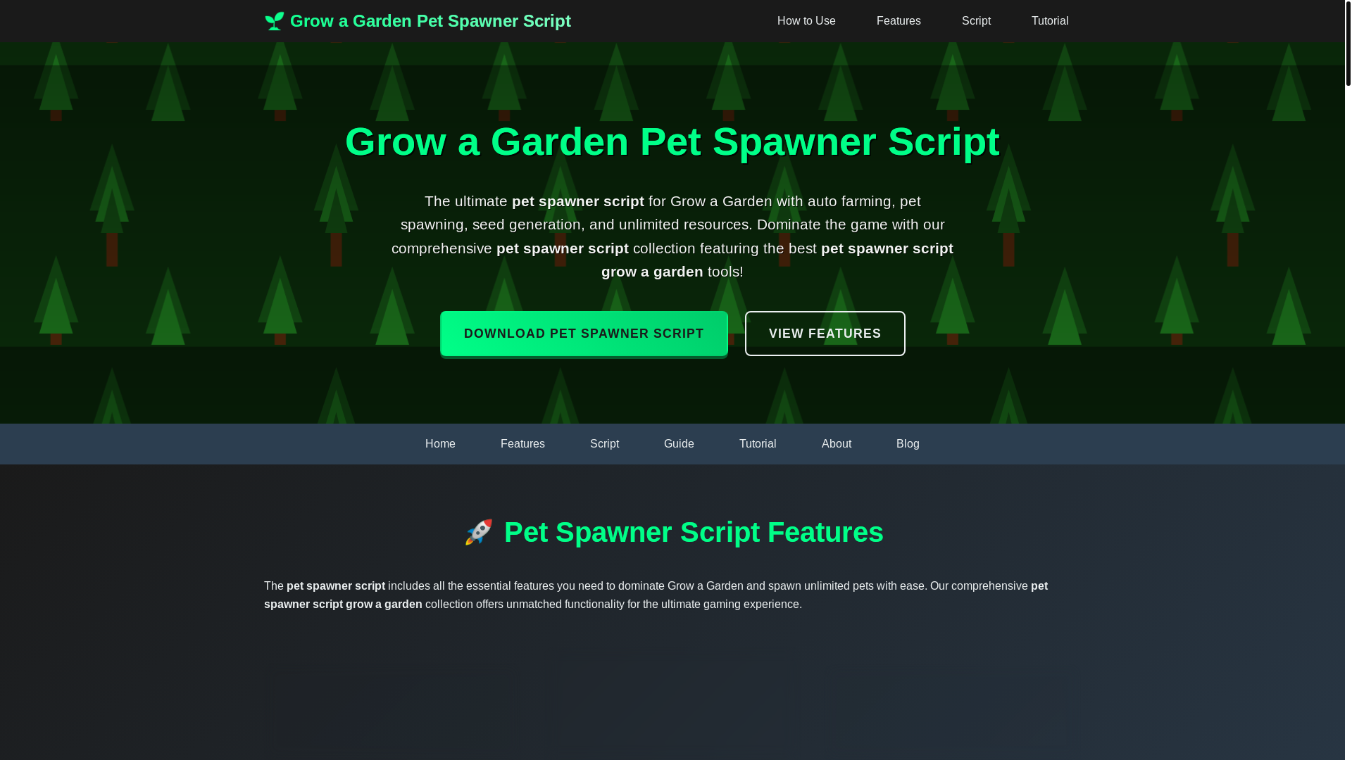 website screenshot of https://petspawnerscript.pages.dev/