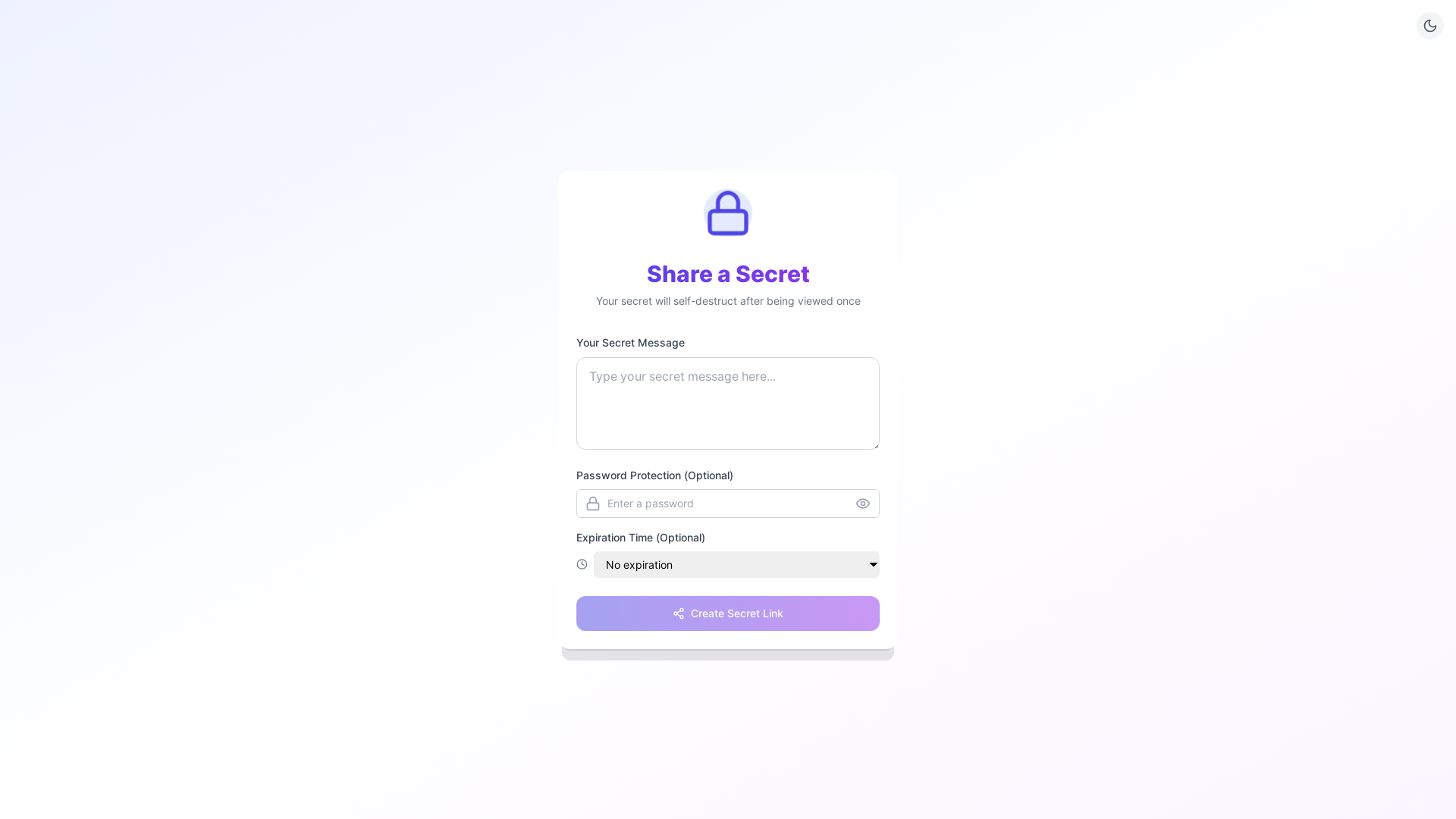 website screenshot of https://share-a-secret.pages.dev/