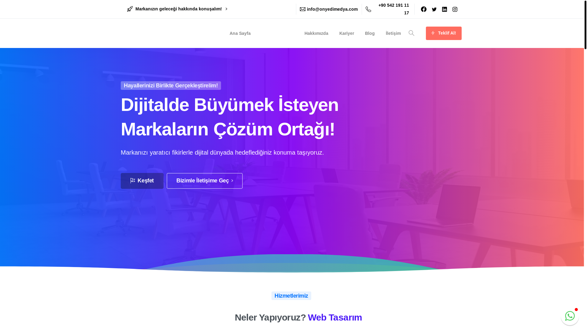 website screenshot of https://on7reklam.com/