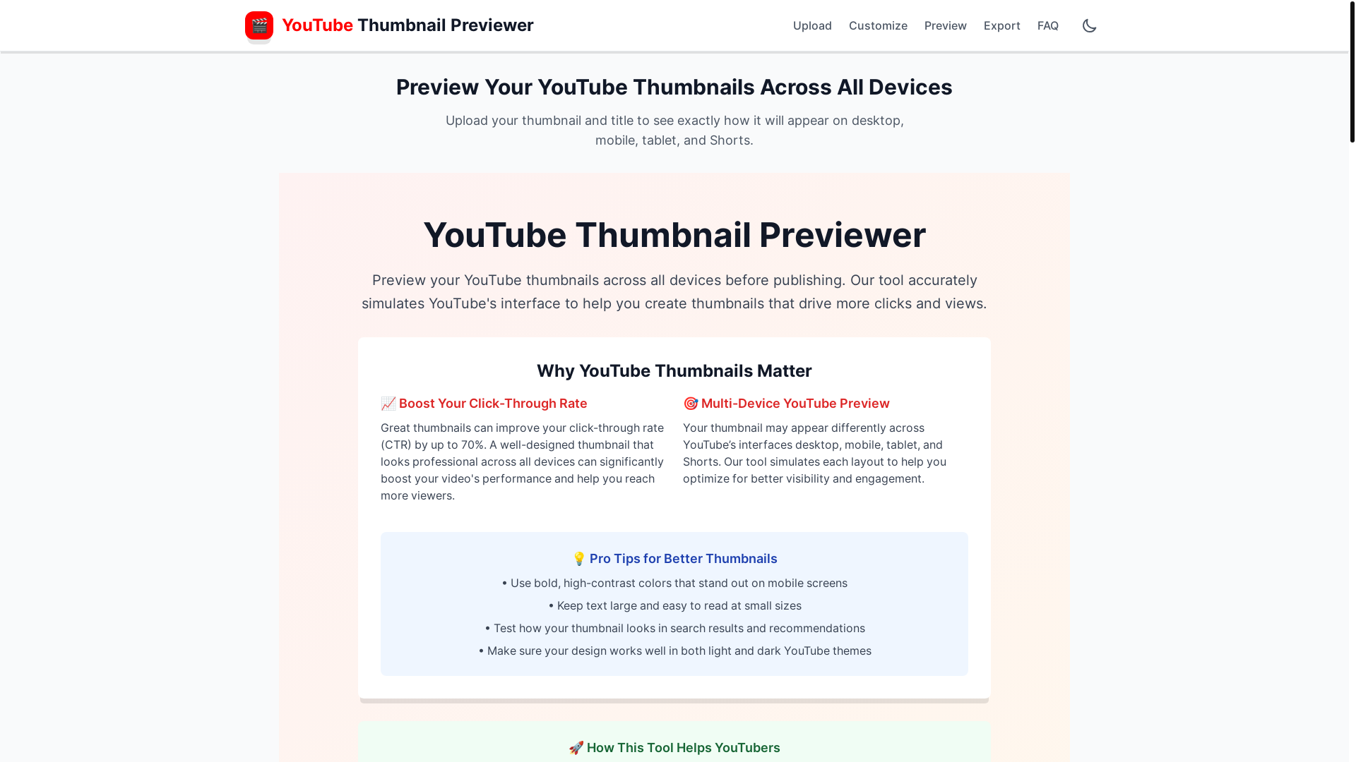 website screenshot of https://thumbpreviewer.com/