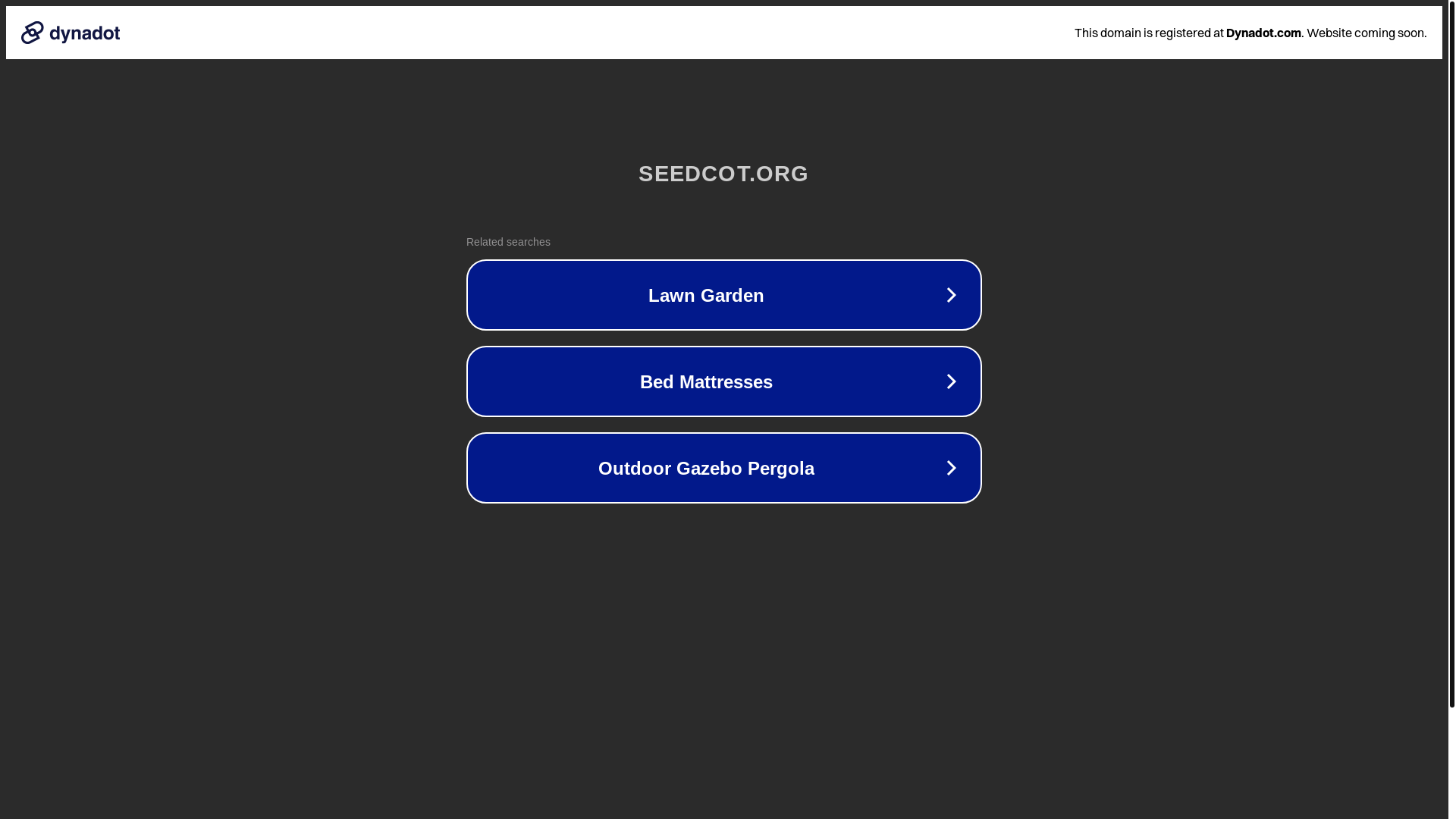 website screenshot of https://seedcot.org/