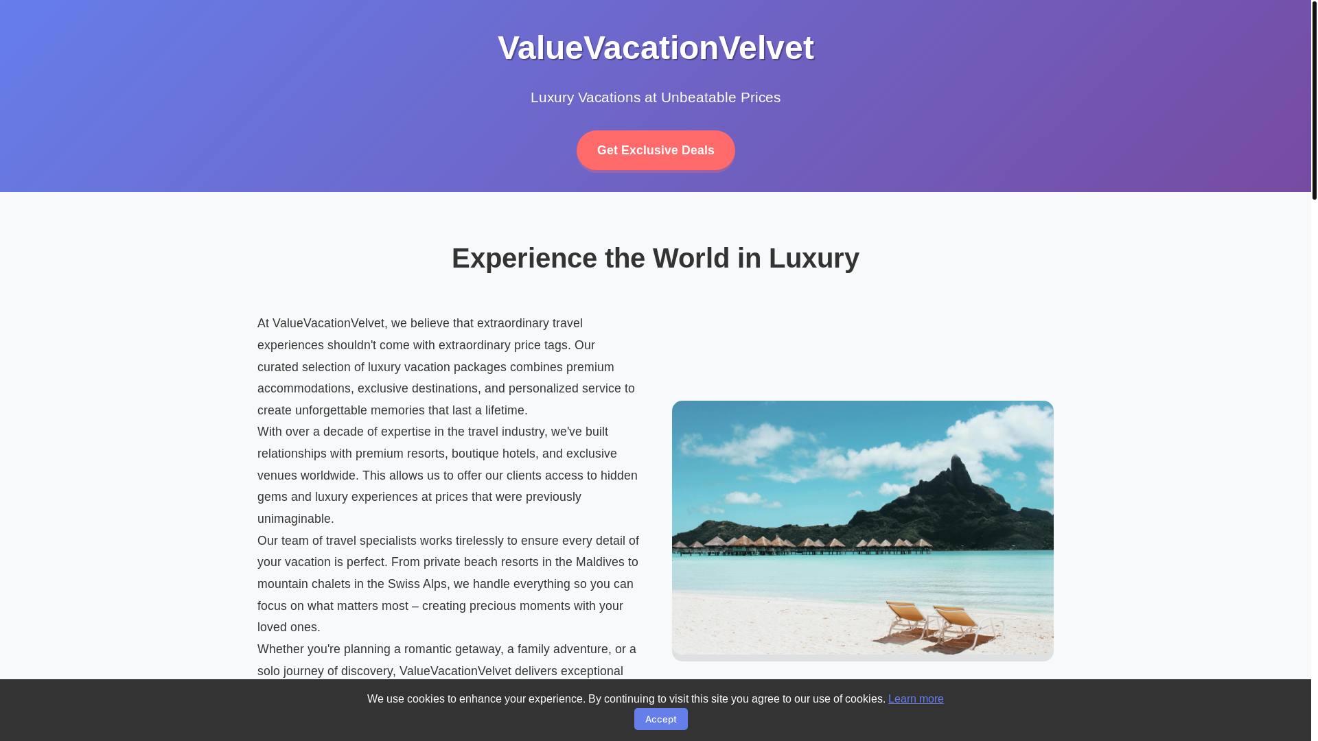 website screenshot of https://valuevacationvelvet.live/