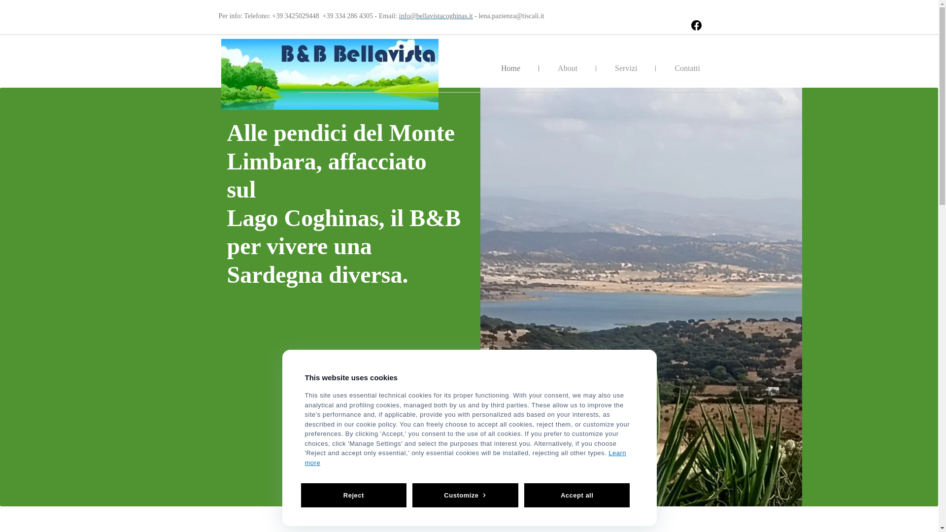 website screenshot of https://bellavistacoghinas.it/